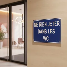 Panneau Ne rien jeter dans les wc – Panneau toilettes
