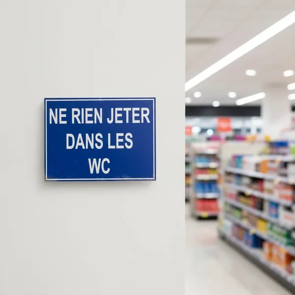 Panneau Ne rien jeter dans les wc – Panneau toilettes