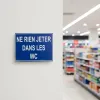 Panneau Ne rien jeter dans les wc – Panneau toilettes