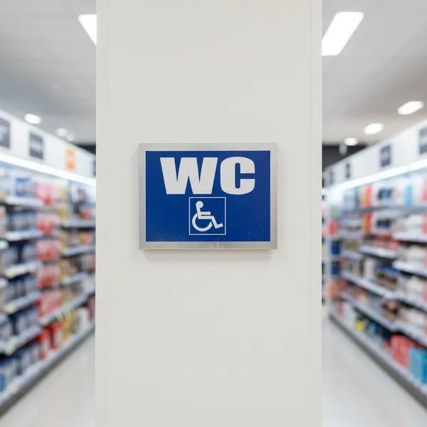 Panneau signalétique WC PMR toilettes accessibles handicapés