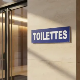 Panneau toilettes signalétique WC homme femme intérieur extérieur