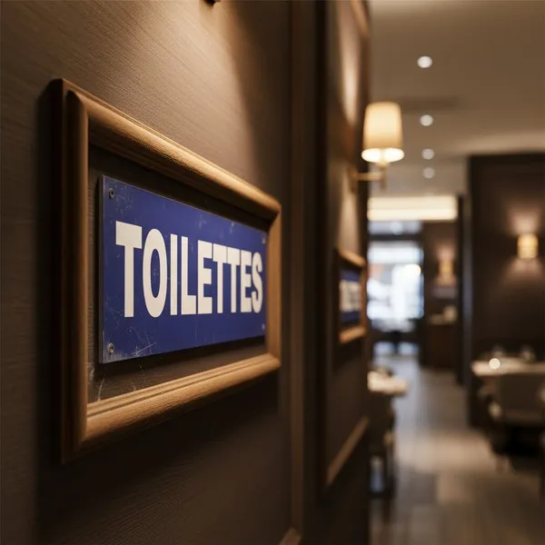 Panneau toilettes signalétique WC homme femme intérieur extérieur