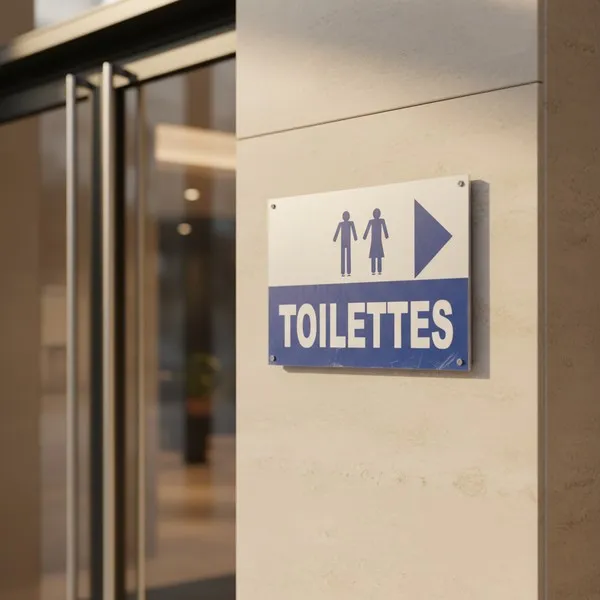 Panneau toilettes direction droite – Panneau toilettes