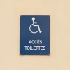 Panneau accès toilettes handicapé – Panneau handicapé - PMR