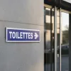 Panneau Toilettes à droite – Panneau hôtel, restaurant, gîte