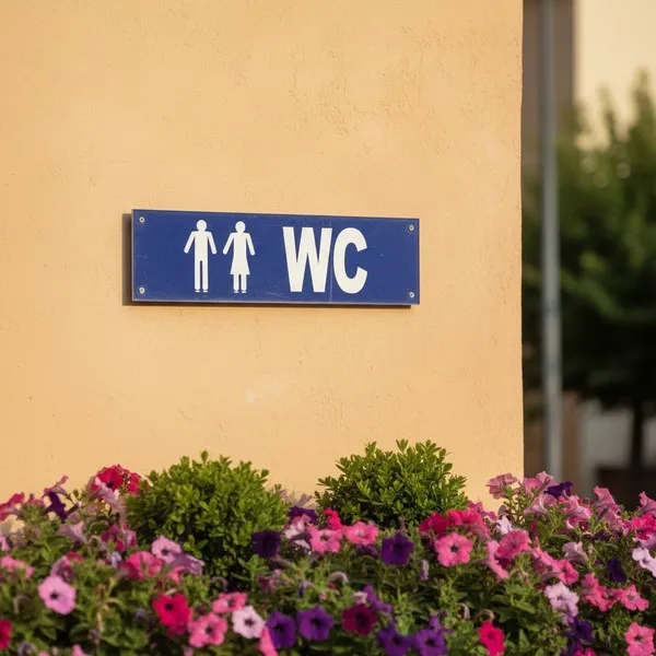 Panneau WC aluminium pour porte – Signalétique toilettes
