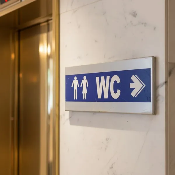 Panneau WC à droite – Panneau hôtel, restaurant, gîte