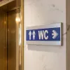 Panneau WC à droite – Panneau hôtel, restaurant, gîte