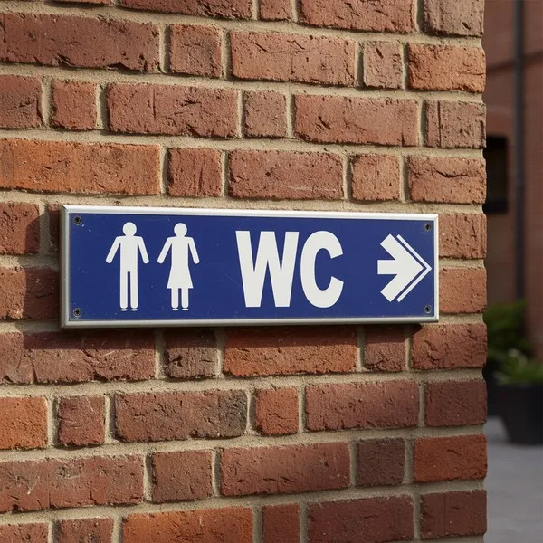 Panneau WC à droite – Panneau hôtel, restaurant, gîte