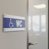 Panneau signalétique WC handicapés avec pictogramme PMR
