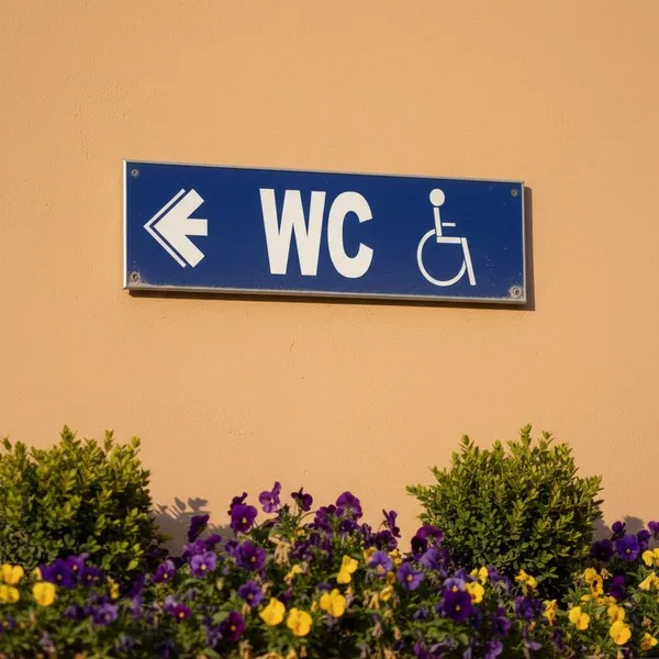 Panneau WC handicapés à gauche – Panneau hôtel, restaurant, gîte