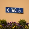 Panneau WC handicapés à gauche – Panneau hôtel, restaurant, gîte