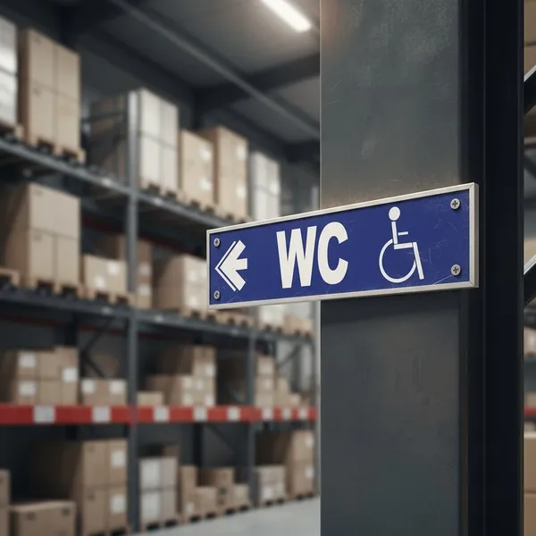 Panneau WC handicapés à gauche – Panneau hôtel, restaurant, gîte