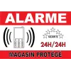 Alarme magasin protégé-Panneau vidéo surveillance-Panneaux Signalétiques