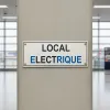 Panneau local électrique signalétique sécurité pour porte ou mur
