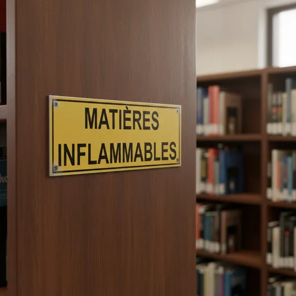 Panneau matières inflammables – Panneau local technique