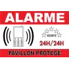 Panneau alarme pavillon protégé-Panneau vidéo surveillance-Panneaux Signalétiques