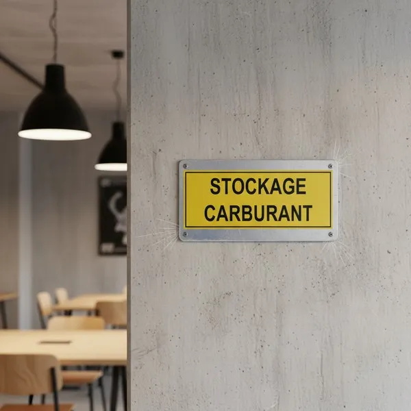 Panneau stockage carburant – Panneau local technique