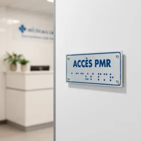 Panneau Accès PMR braille – Signalétique braille