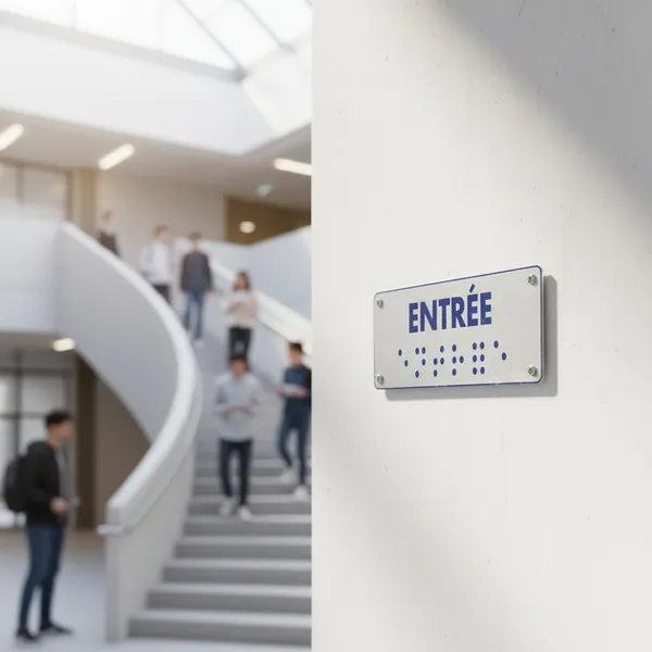 Panneau Entrée braille – Signalétique braille