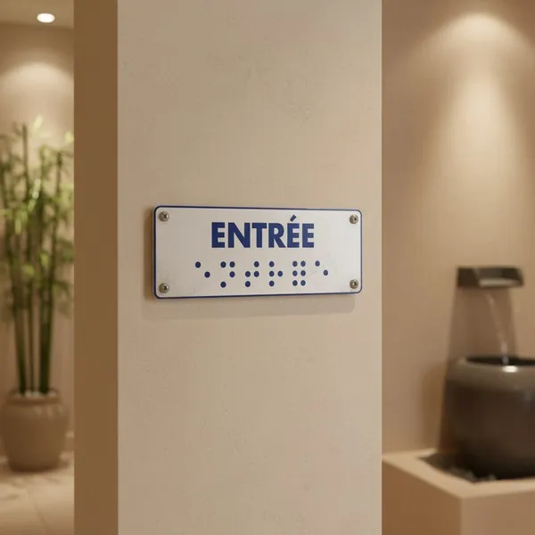 Panneau Entrée braille – Signalétique braille