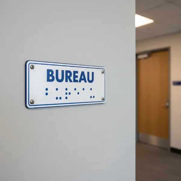 Panneau bureau braille – Signalétique braille