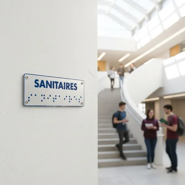 Panneau Sanitaires braille – Signalétique braille