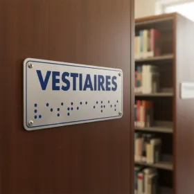 Vestiaires braille – Signalétique braille