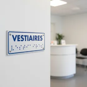 Vestiaires braille – Signalétique braille