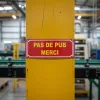 Petit panneau pour boite aux lettres"pas de pub" – Plaque de porte
