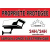 Panneau propriété protégée surveillance électronique-Panneau vidéo surveillance-Panneaux Signalétiques