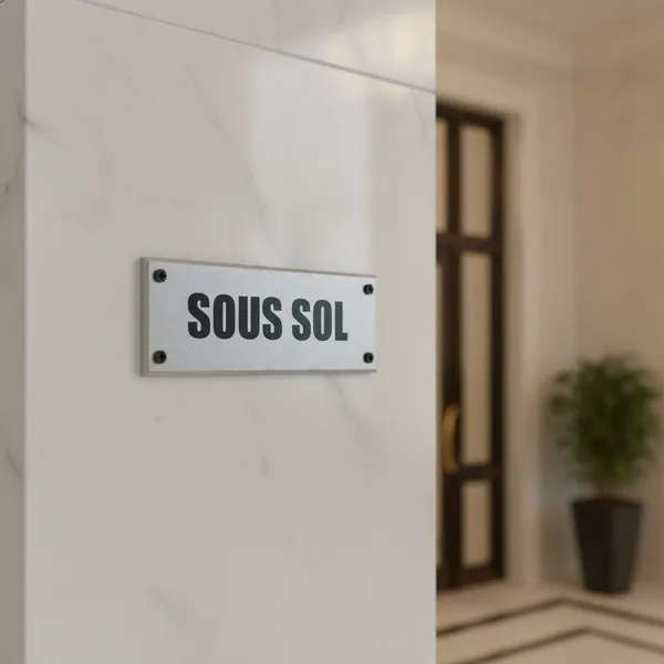Plaque de porte "SOUS SOL" – Plaque de porte