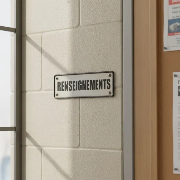 Plaque de porte renseignements – Plaque de porte