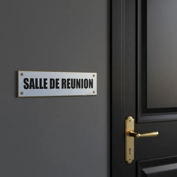 Plaque de porte salle de réunion – Plaque de porte