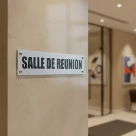 Plaque de porte salle de réunion – Plaque de porte