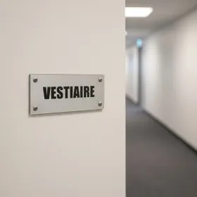 Plaque de porte "VESTIAIRE" – Plaque de porte