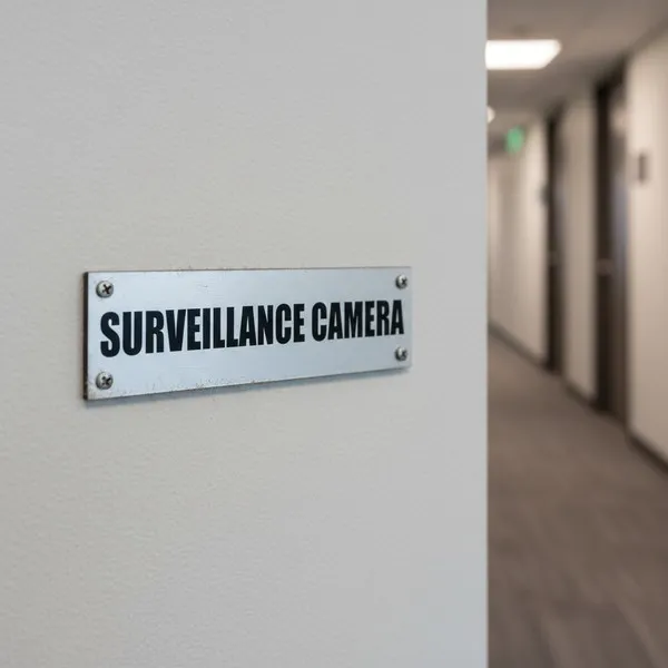 Plaque de porte surveillance caméra – Plaque de porte