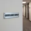 Plaque de porte surveillance caméra – Plaque de porte