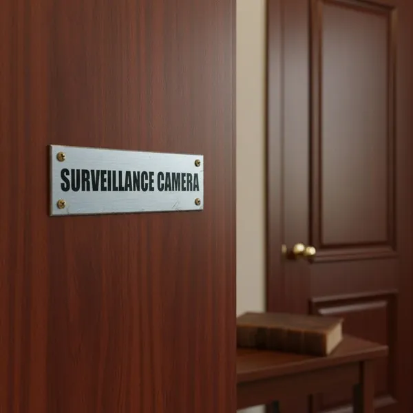 Plaque de porte surveillance caméra – Plaque de porte