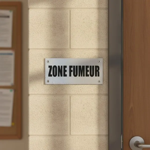 Plaque de porte zone fumeurs – Plaque de porte