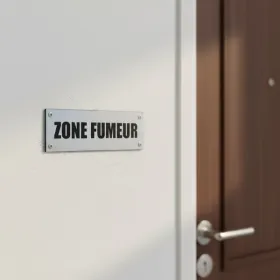 Plaque de porte zone fumeurs – Plaque de porte