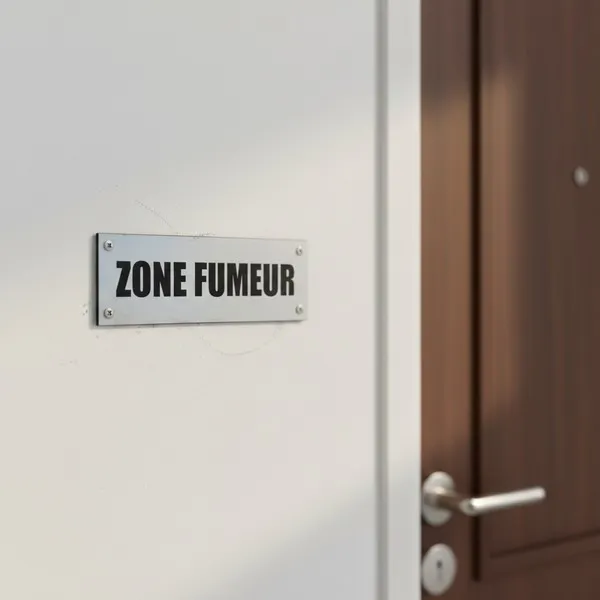 Plaque de porte zone fumeurs – Plaque de porte