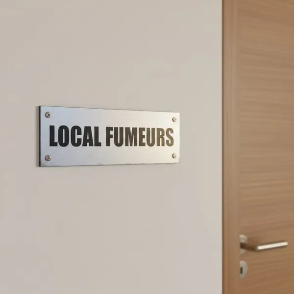 Plaque de porte local fumeurs – Plaque de porte