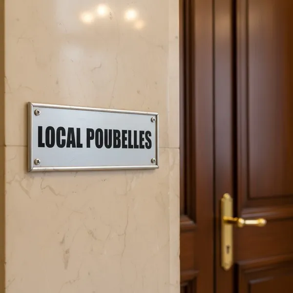 Plaque de porte local poubelles – Plaque de porte