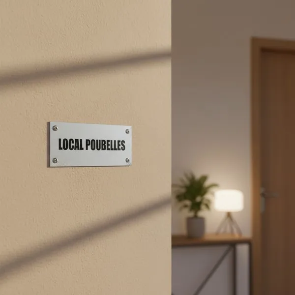 Plaque de porte local poubelles – Plaque de porte