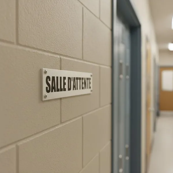 Plaque signalétique porte Salle d’attente professionnelle