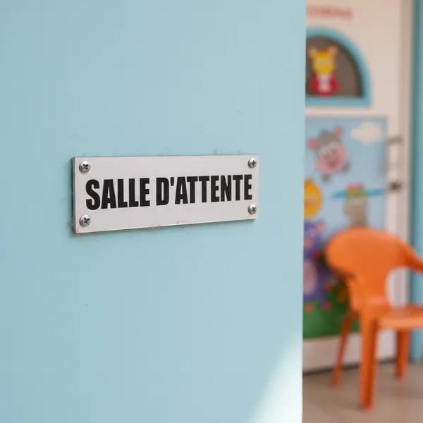 Plaque signalétique porte Salle d’attente professionnelle