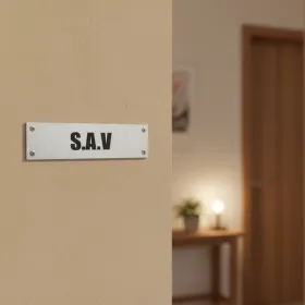 Plaque de porte S.A.V – service après-vente