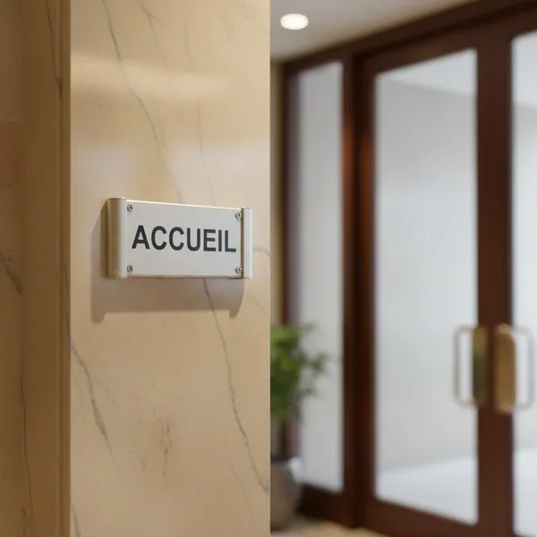 Plaque de porte Alu"ACCUEIL" – Plaque de porte