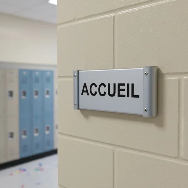 Plaque de porte Alu"ACCUEIL" – Plaque de porte